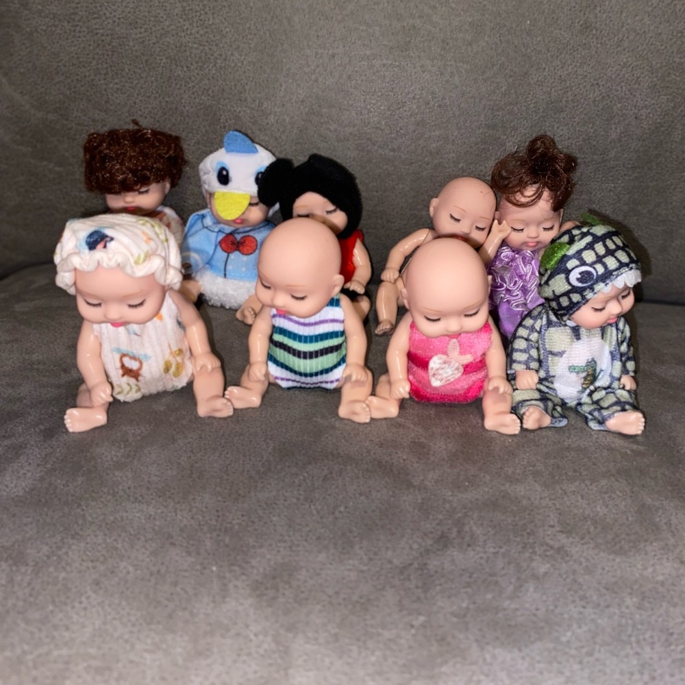 9 Pcs 4 Inch Mini Reborn Baby Dolls Realistic Baby Doll  Tiny Babies HG66